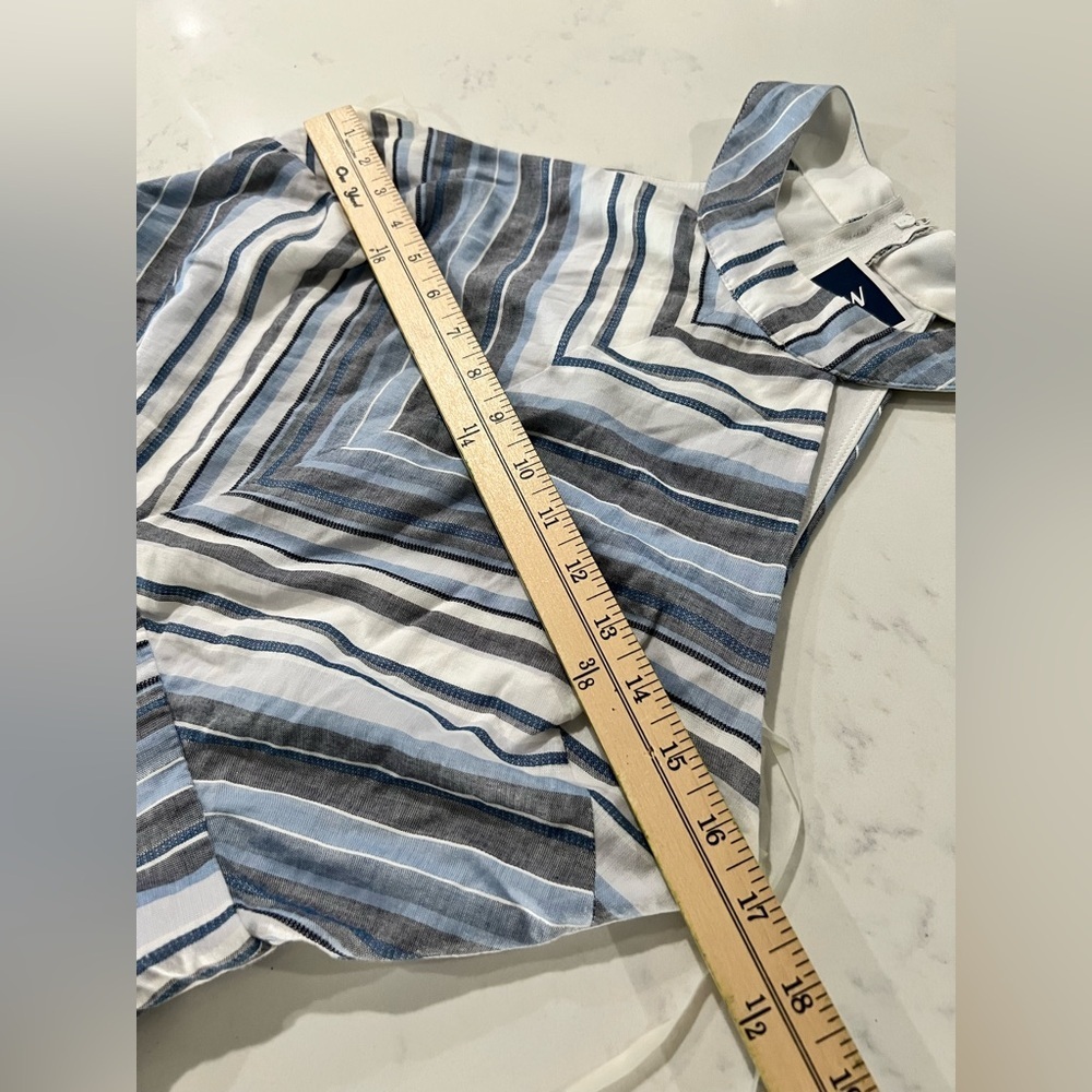 Crystal Sky Halter Romper in Navy and White - Picture 14 of 14